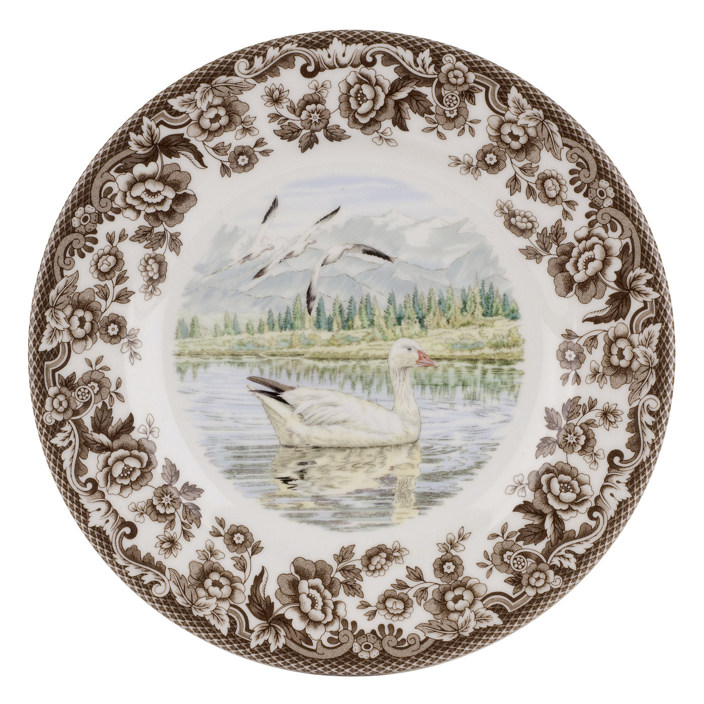 Spode Woodland Salad Plate, Snow Goose