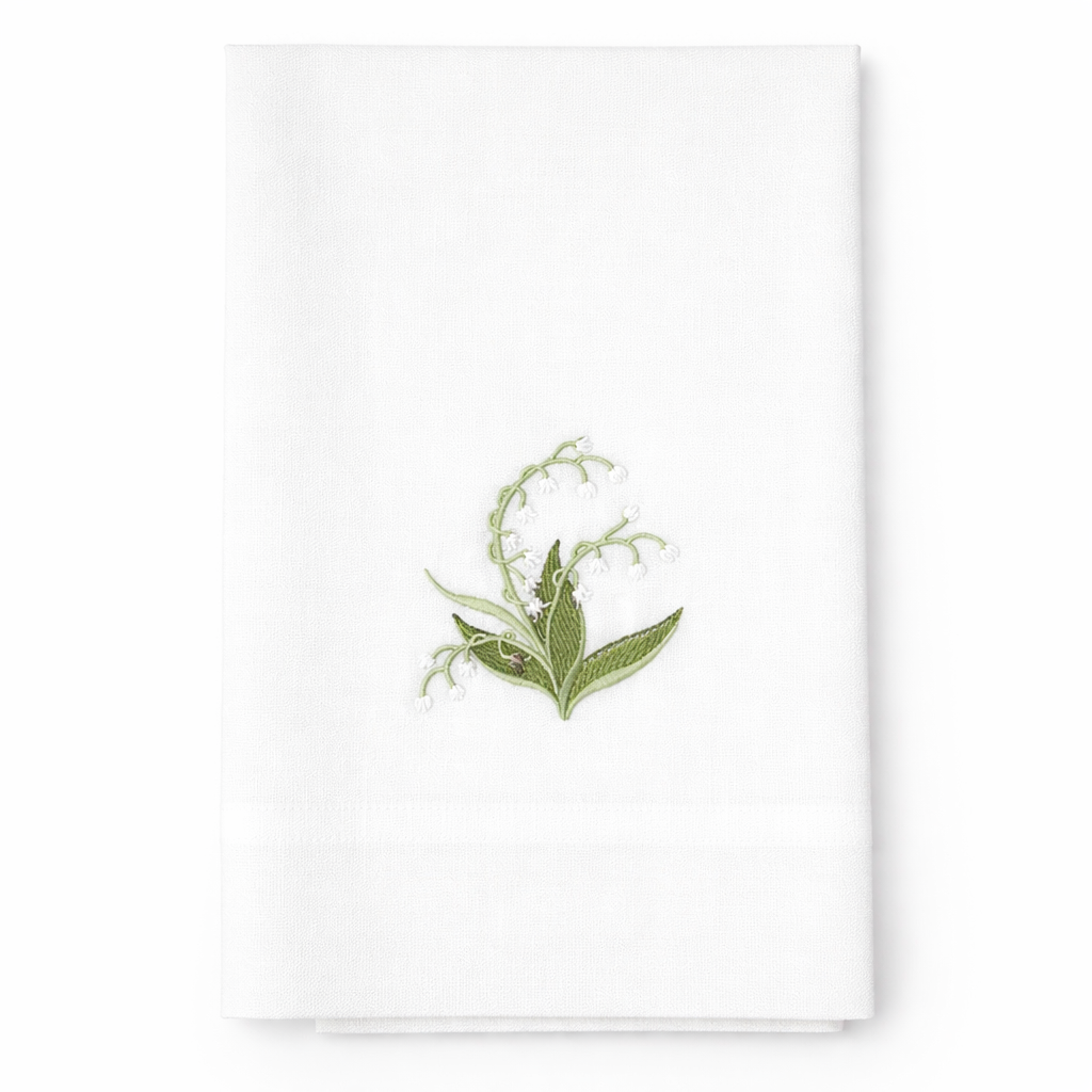 Lily of the Valley Towel Linen Tea Towel