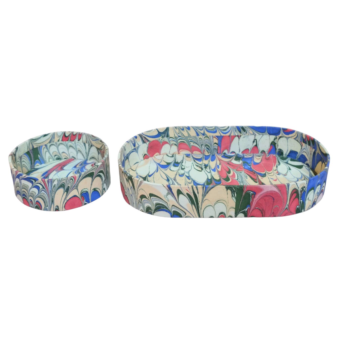 Elia Marbled Nesting Tray, Set of 2