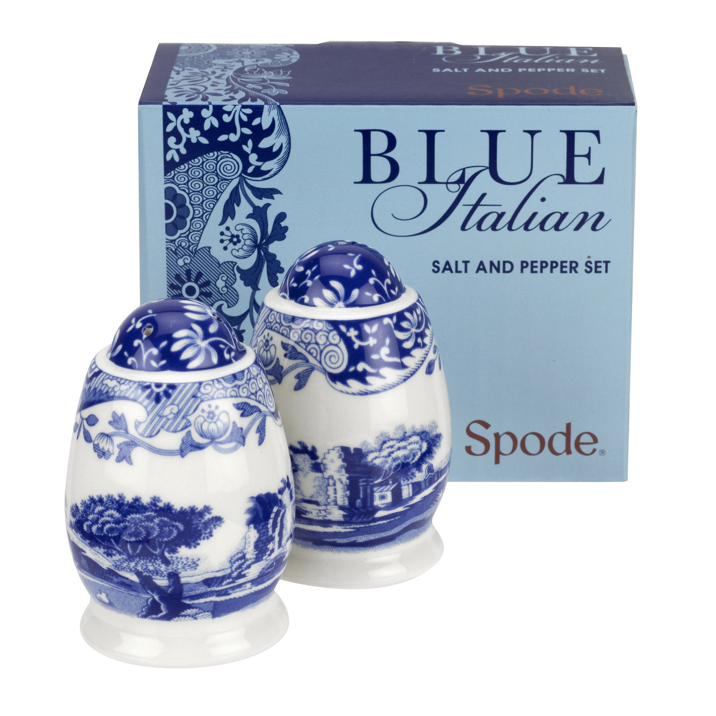 Spode Blue Italian Salt & Pepper Set