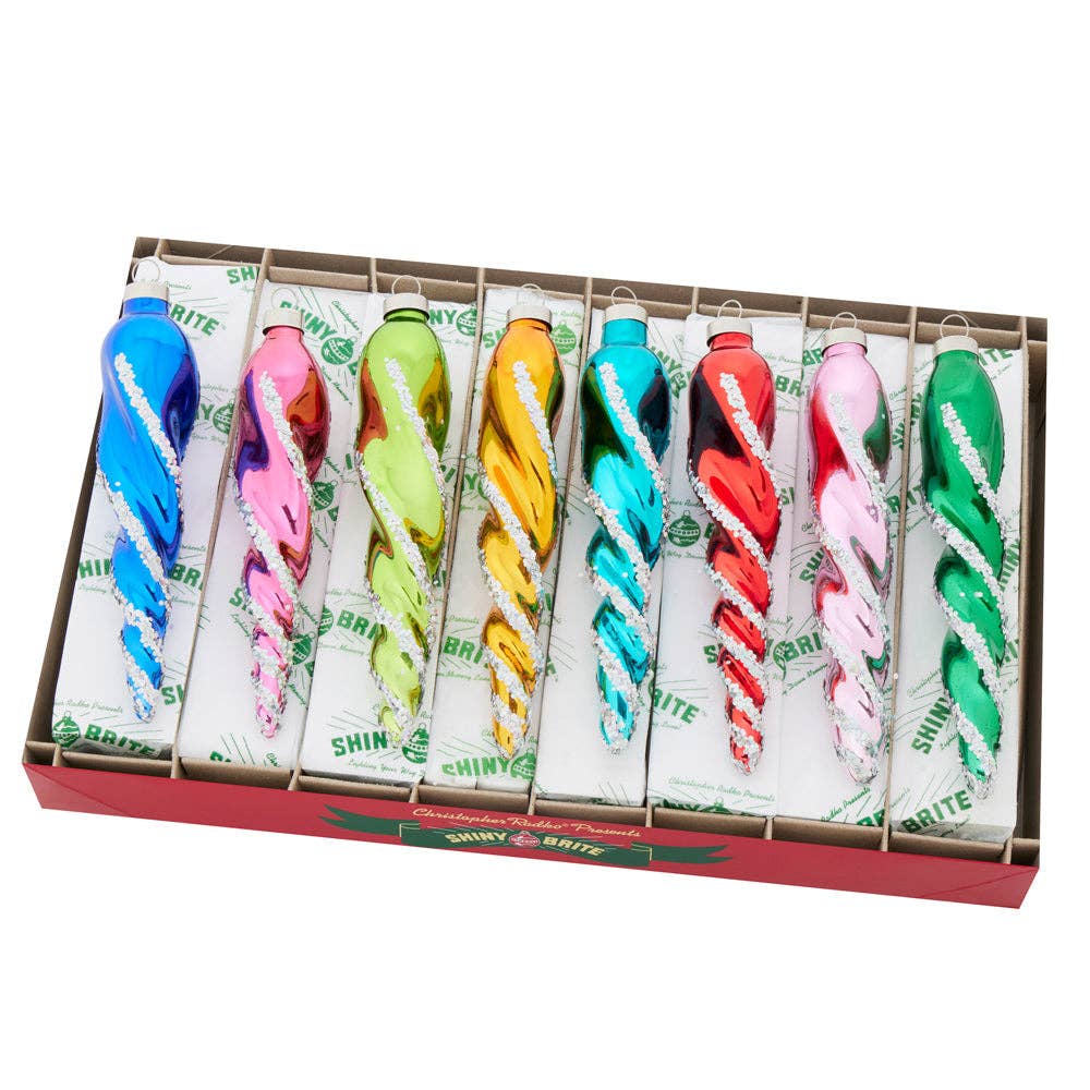 Christiopher Radko Shiny Brite Confetti Icicles, Set of 8