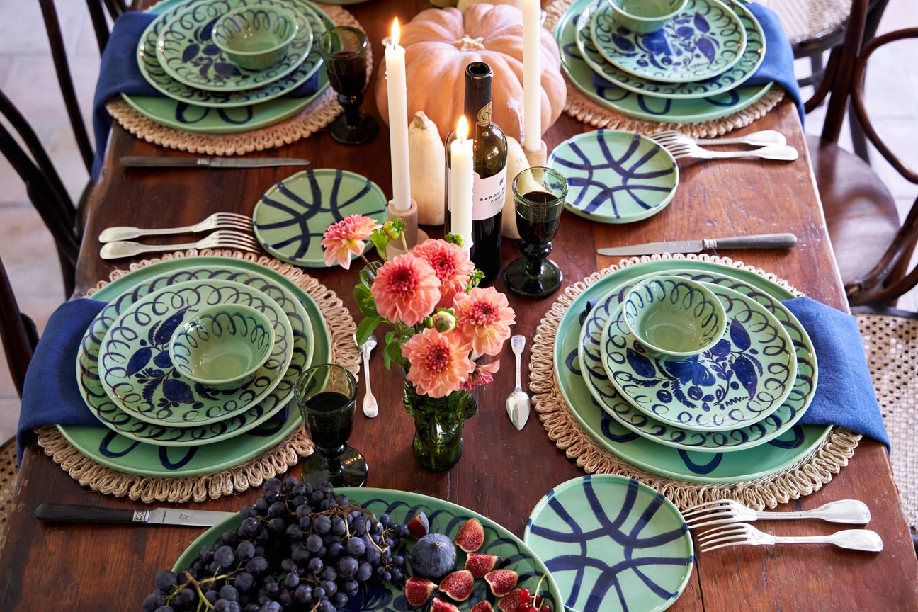 Amalfi Dessert Plate, Green