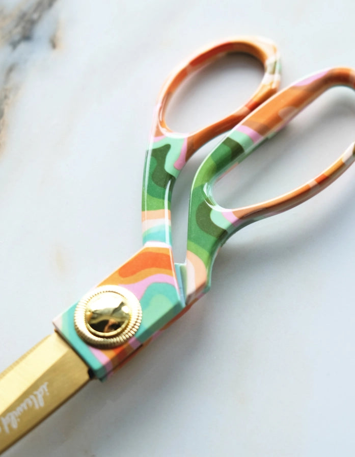Designer Scissors, Marbled Rainbow