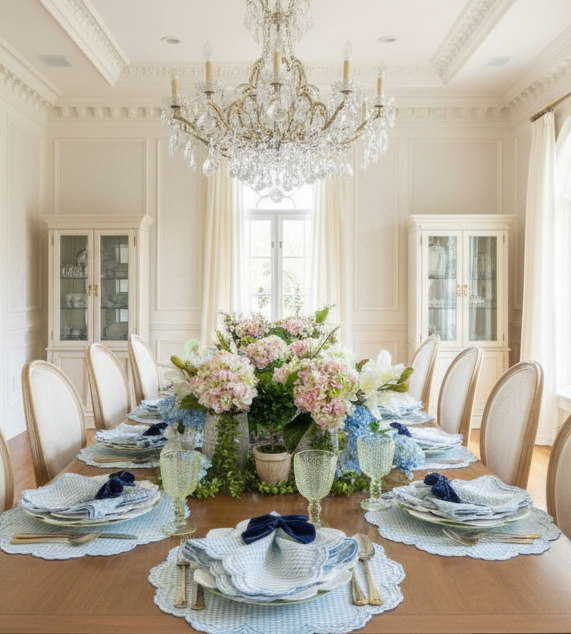 Bettina Blue Gingham Placemats, Set of 4