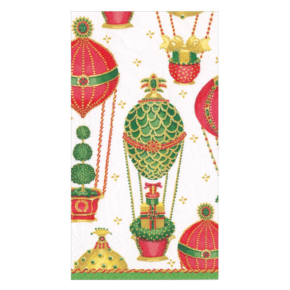 Caspari Christmas in the Air Paper Guest Towel Napkins