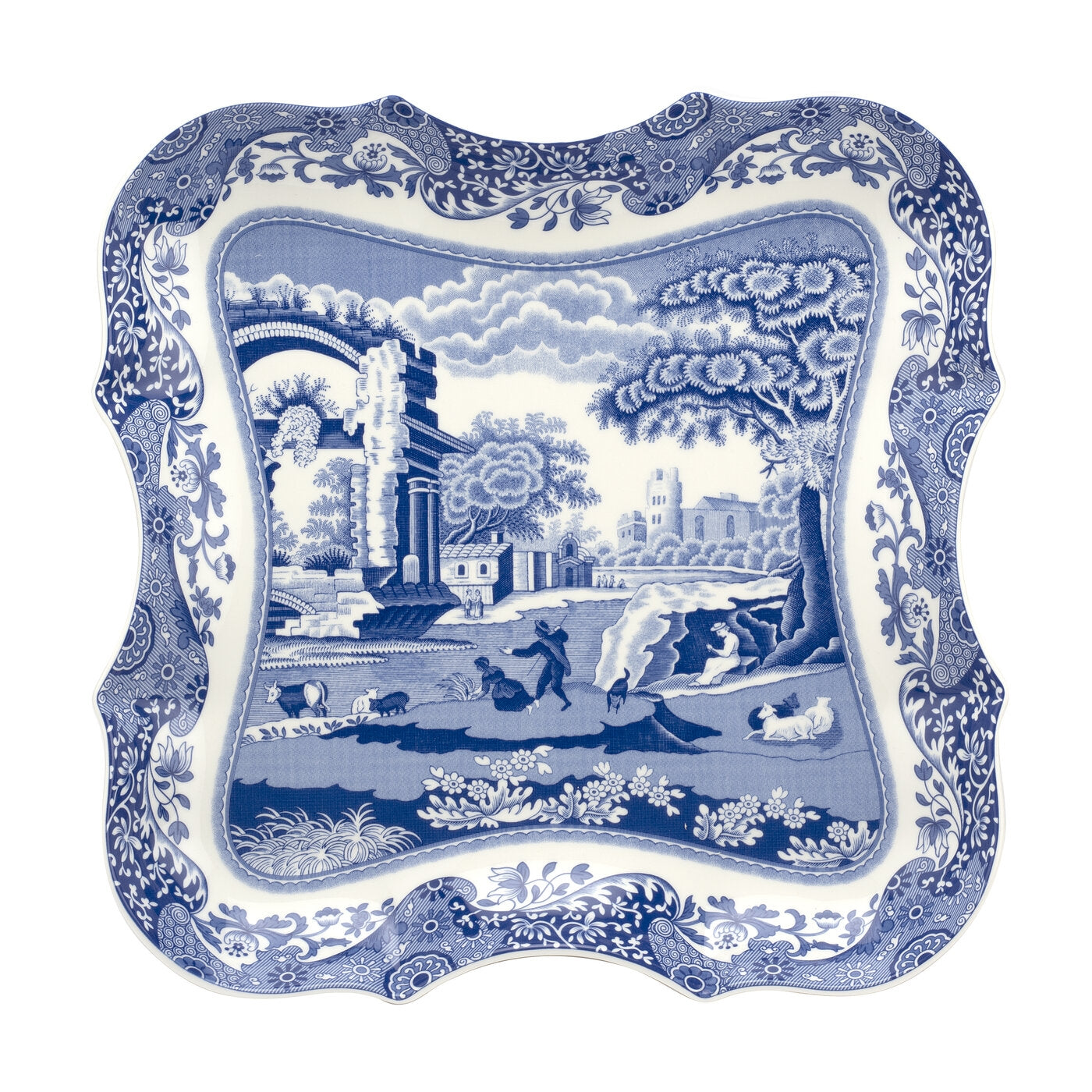 Spode Blue Italian 14 Inch Devonia Tray