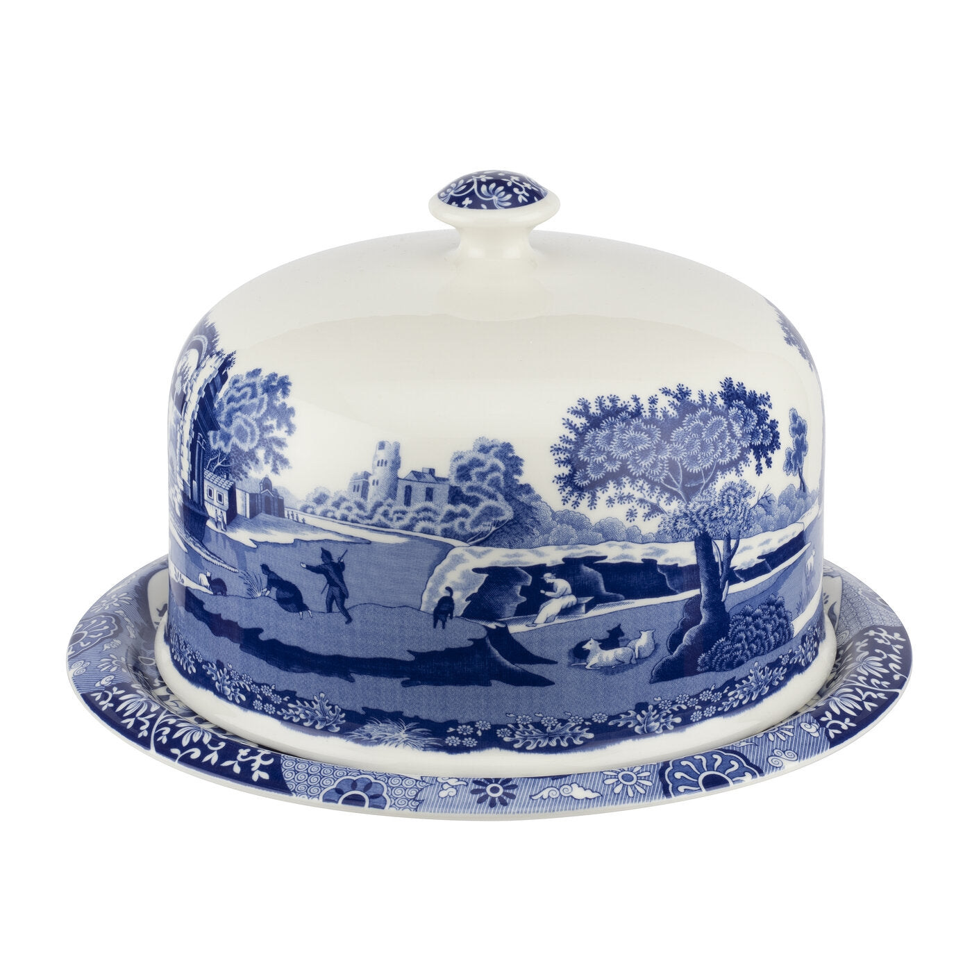 Spode Blauwe Italiaanse collectie, 3-delige theeservies ornamenten, theepot, creamer, & een theekopje & schotel, gebruik als servetring, hangend ornament, geschenk of huisdecoratie Spode Blauwe Italiaanse collectie, 3-delige theeservies ornamenten, theepot, creamer, & een theekopje & schotel, gebruik als servetring, hangend ornament, geschenk of huisdecoratie