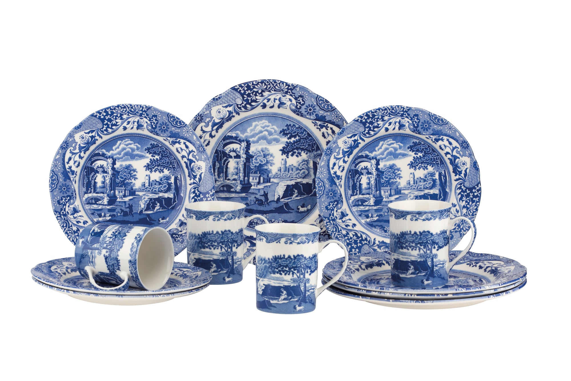 Spode Blue Italian 12 Piece Set