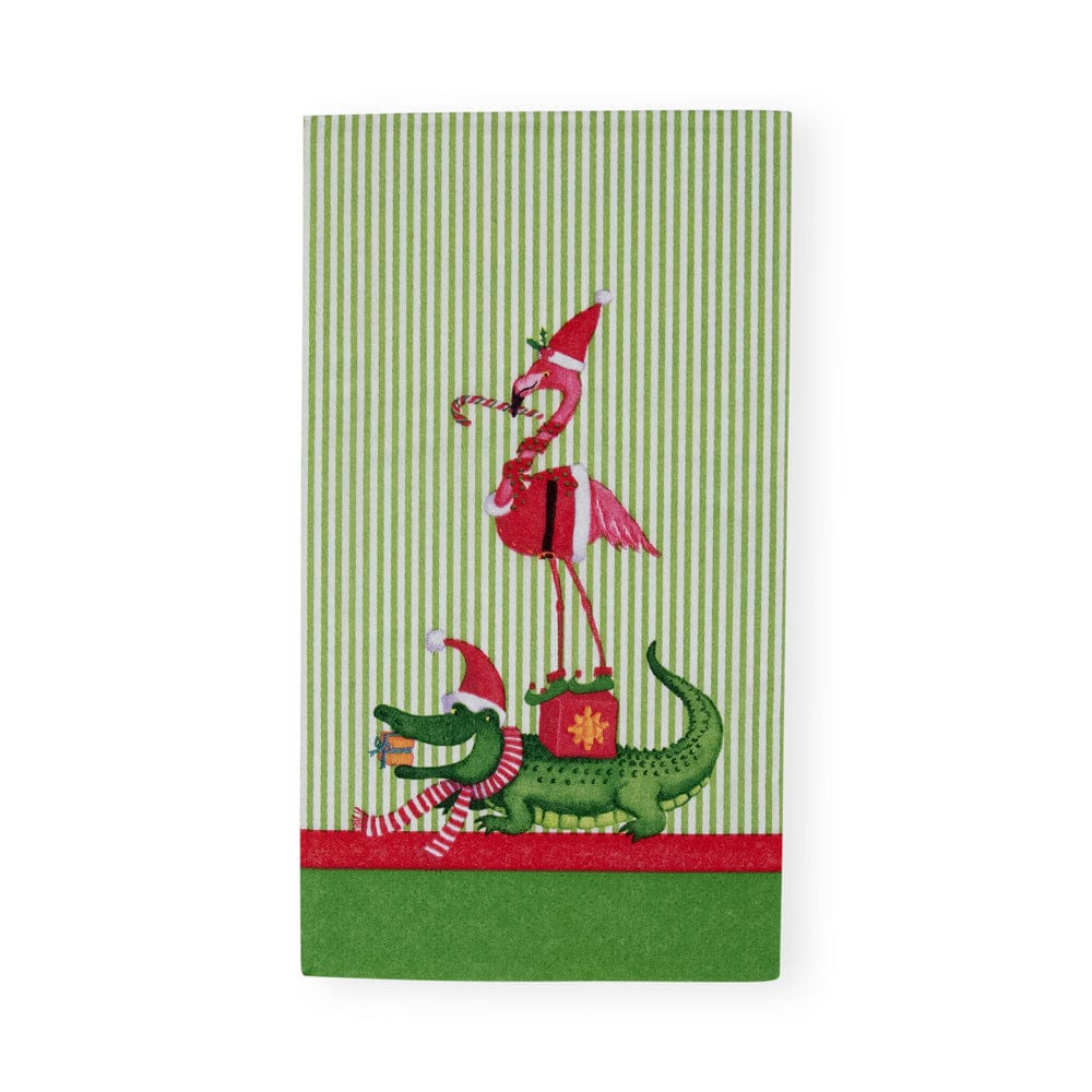 Caspari Zooey Christmas Guest Towel Napkins