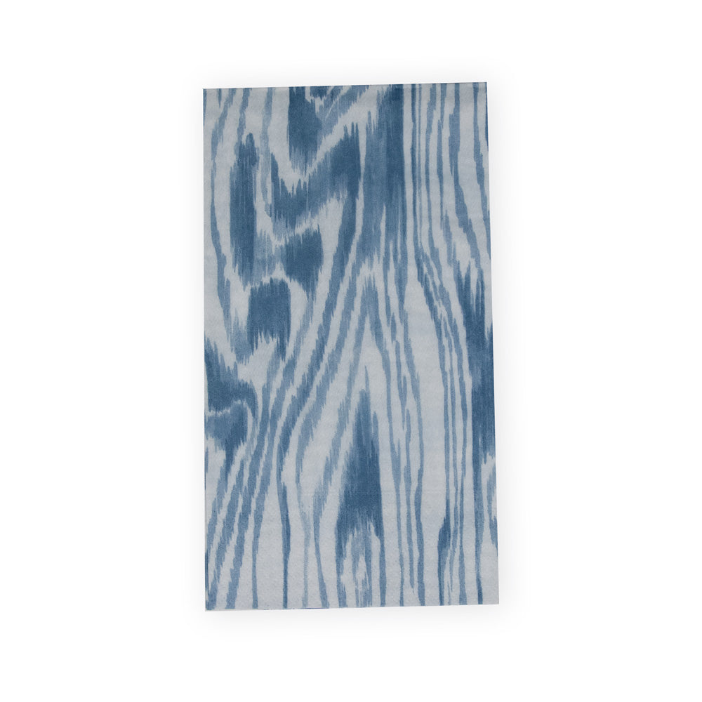 Caspari Woodgrain Stone Blue Guest Towel Napkins