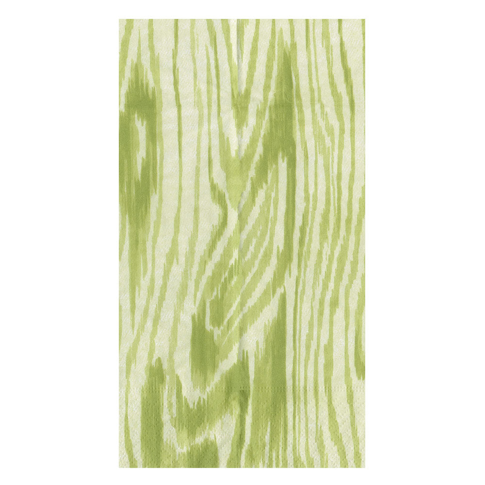 Caspari Woodgrain Moss Green Guest Towel Napkins