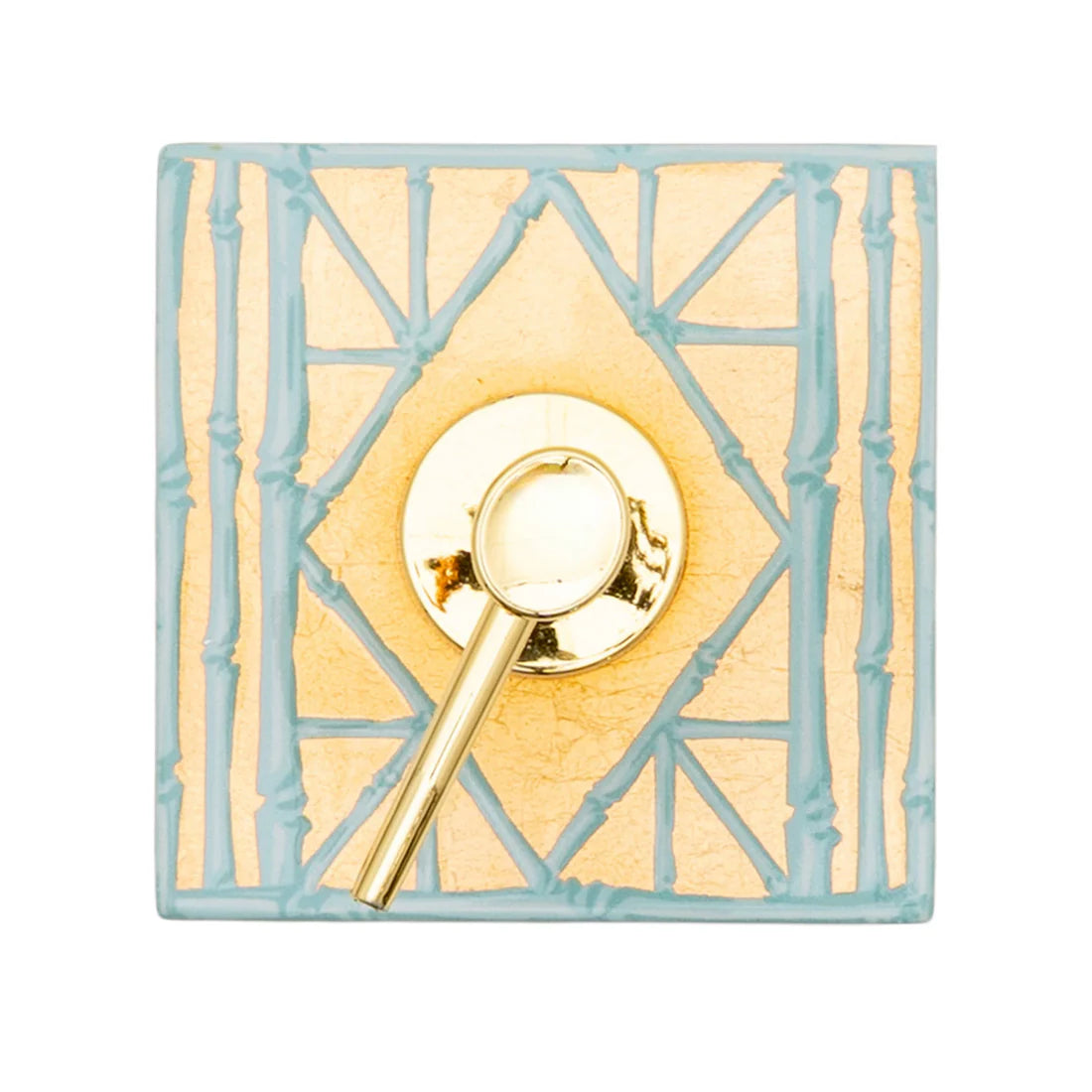 Caspari Bamboo Screen Robin's Egg Lacquer Soap Dispenser