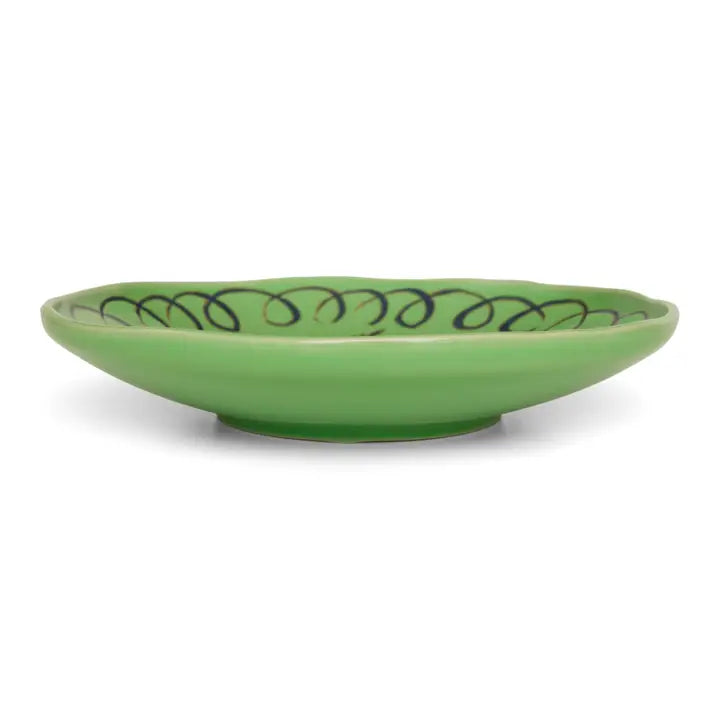 Amalfi Dessert Plate, Green