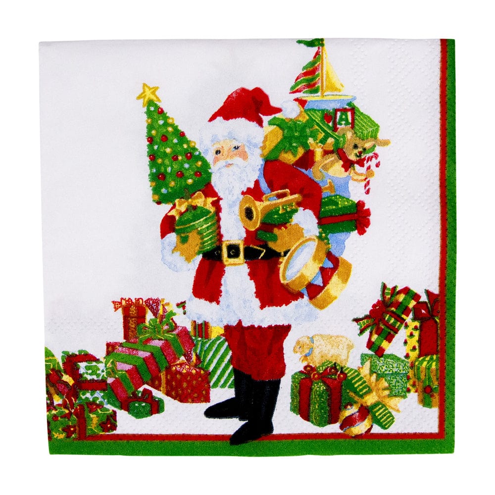 Caspari Mr. Claus Cocktail Napkins