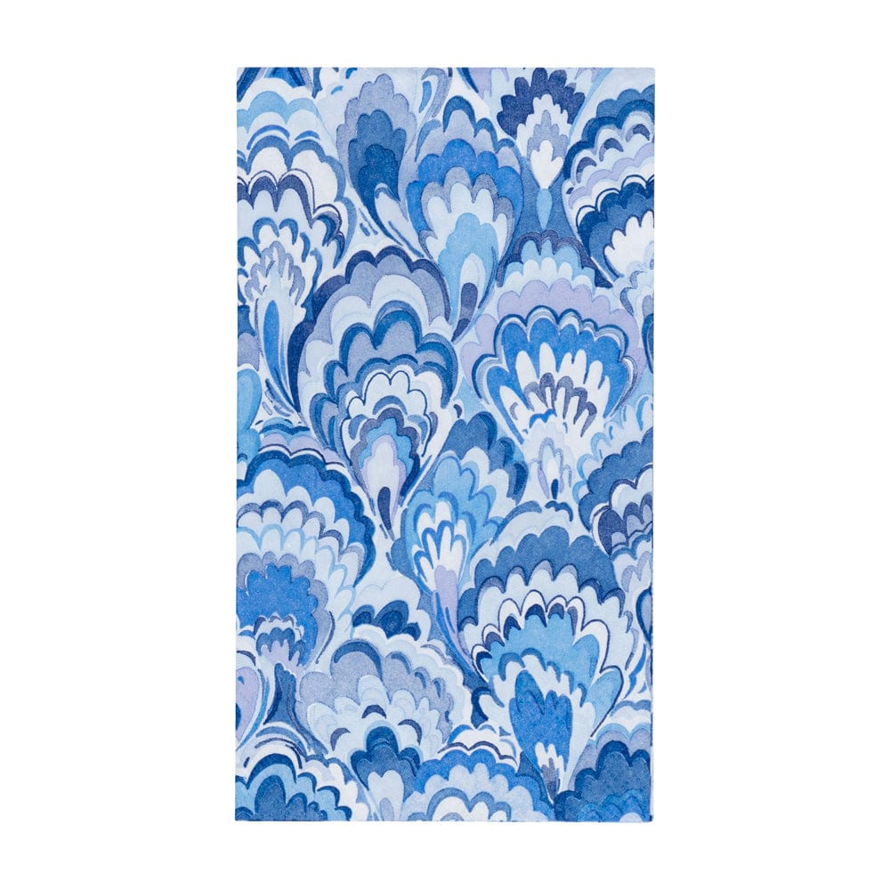 Caspari Marbled Ceramica Indigo Guest Towel Napkins