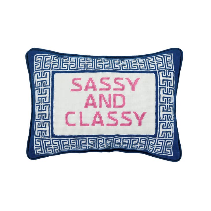 Sassy and Classy Needlepoint Pillow