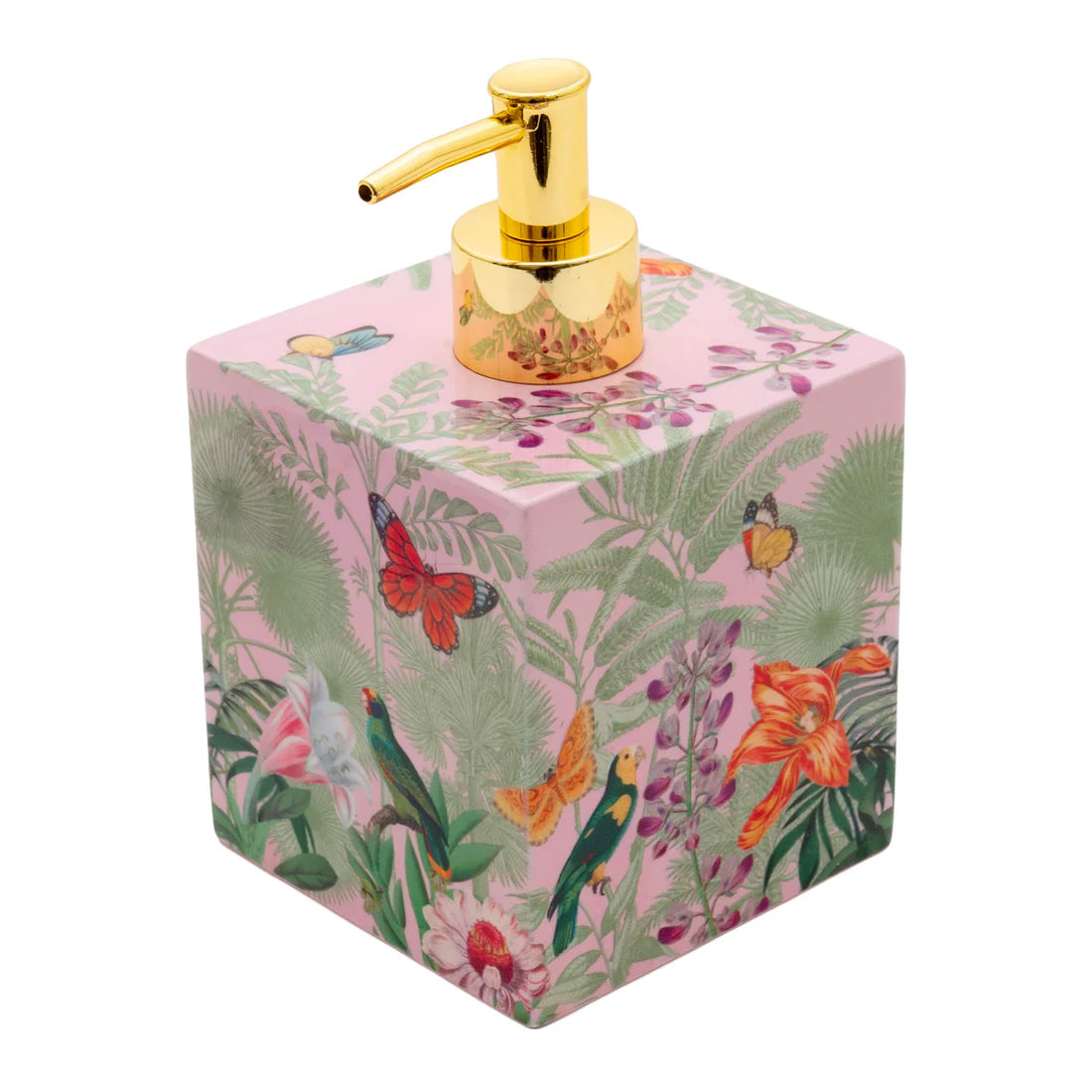 Caspari Paradise Garden Lacquer Soap Dispenser