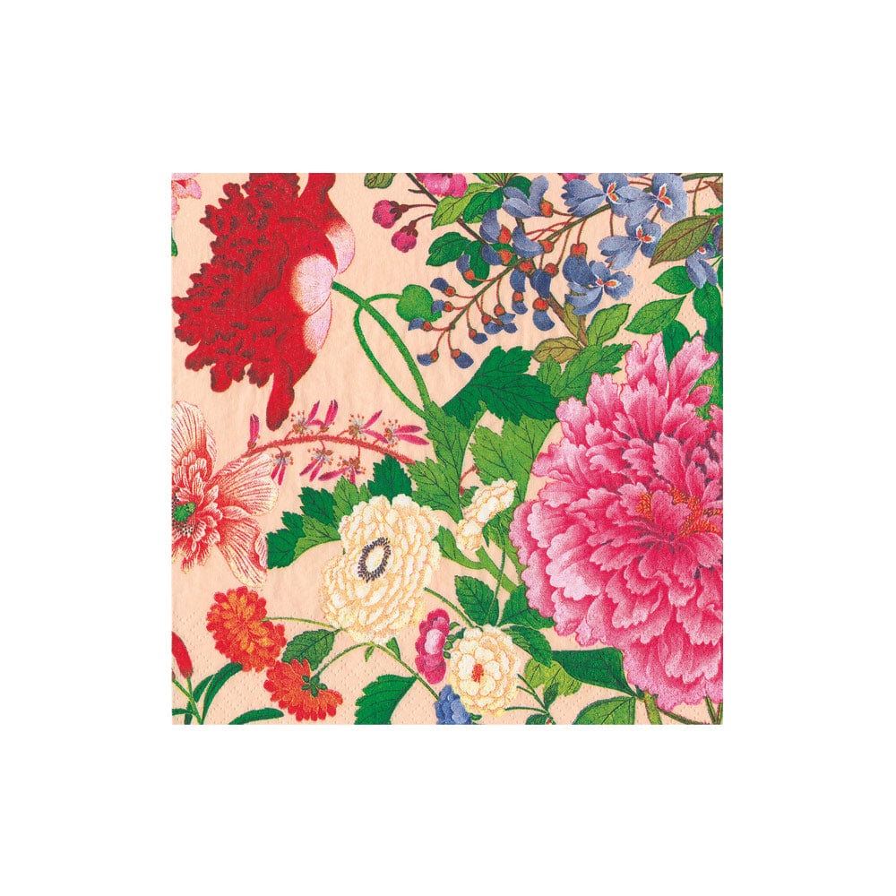 Caspari A Profusion of Flowers Cocktail Napkins, Pink