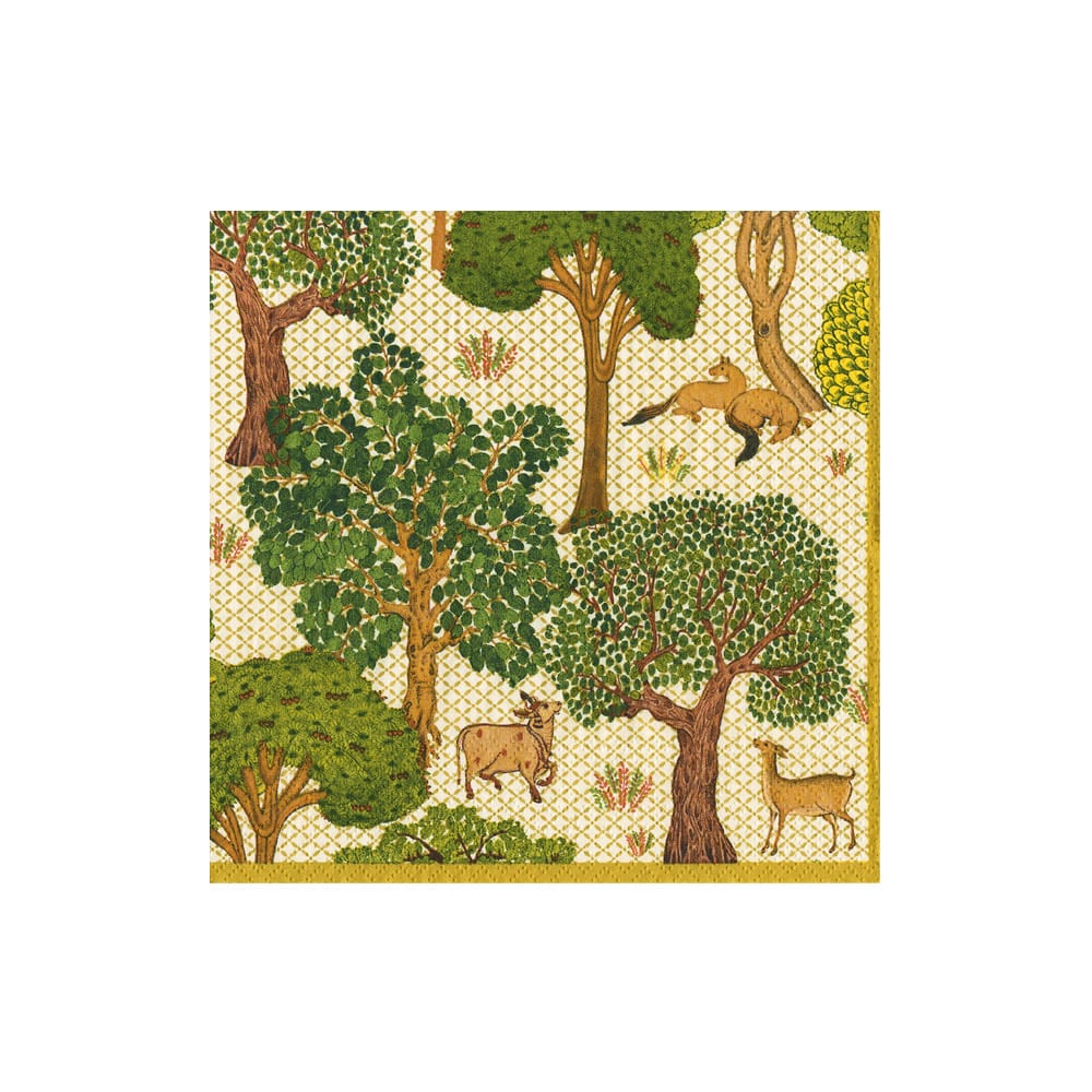 Caspari Arcadian Forest Cocktail Napkins