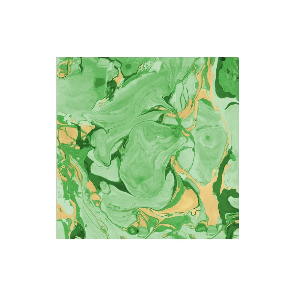 Caspari Marbled Green Cocktail Napkins