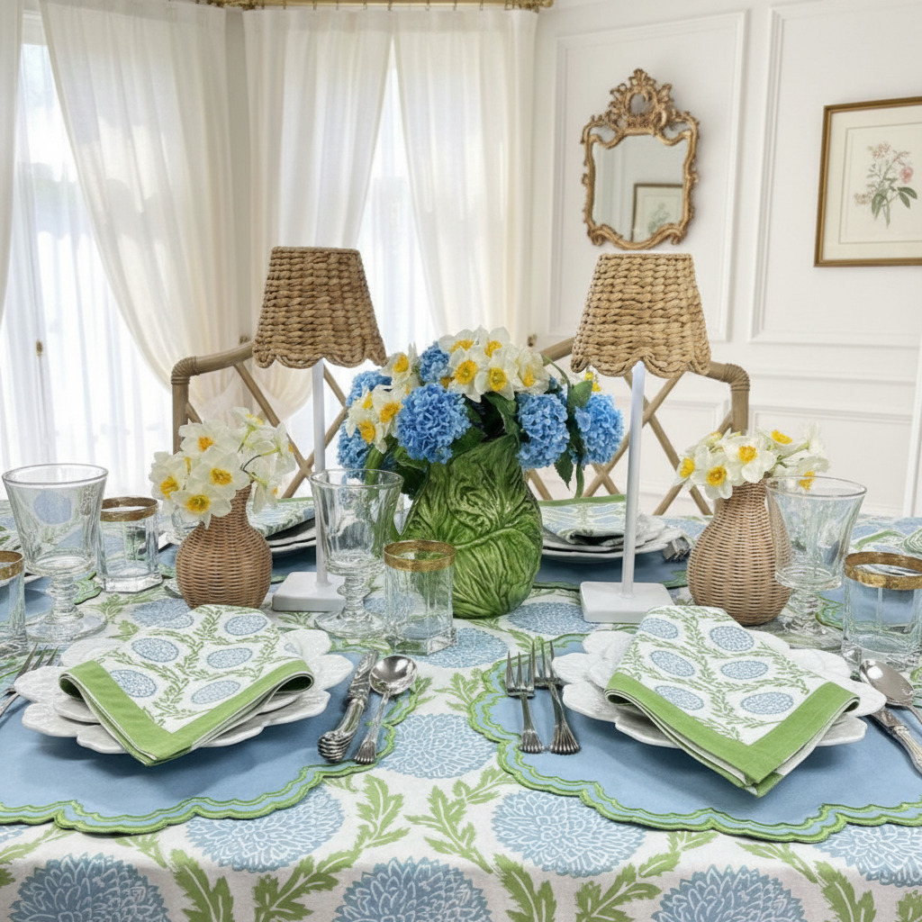Bettina Blue & Green Placemats, Set of 4
