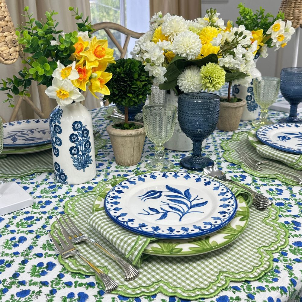 Bettina Light Green Gingham Placemats, Set of 4