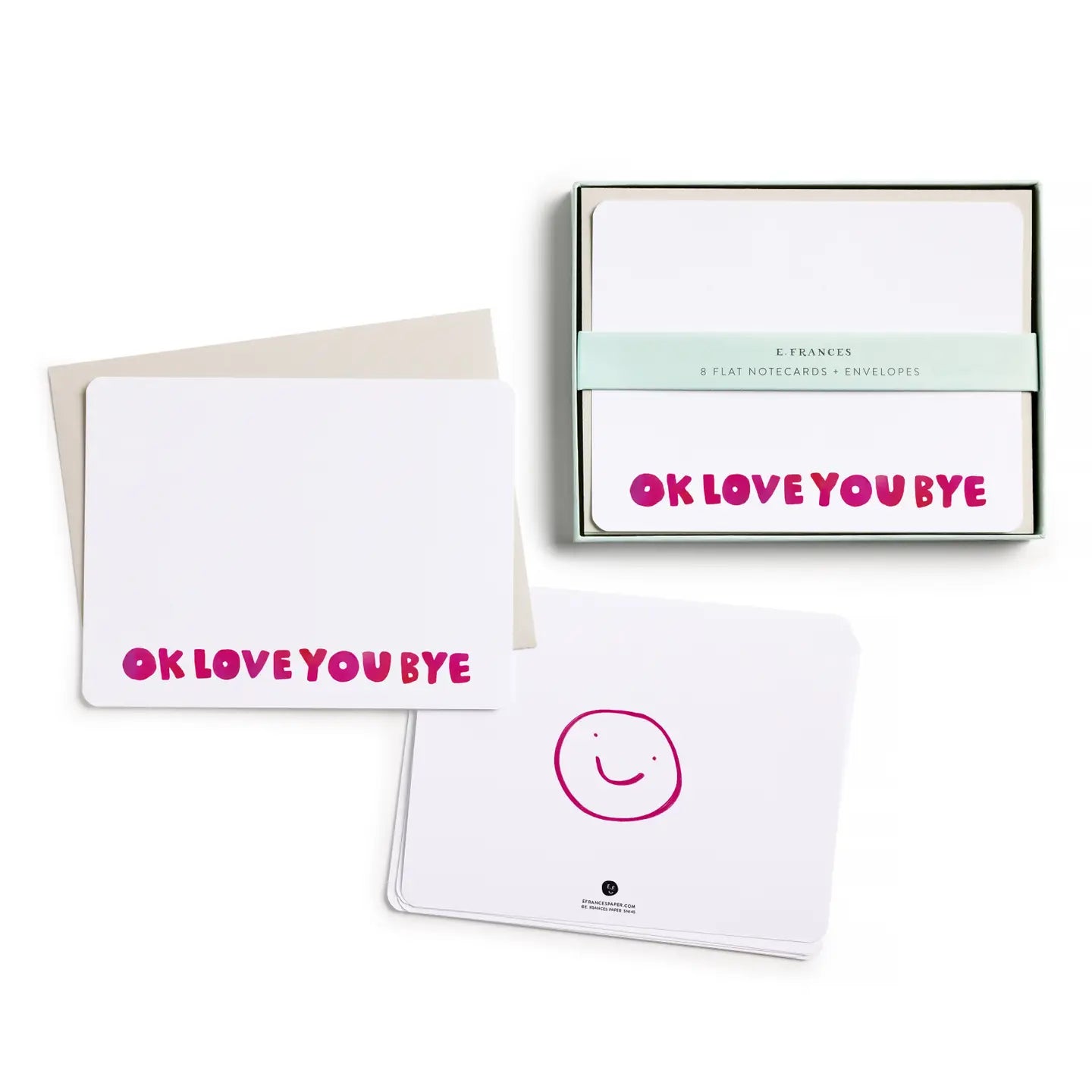 Okloveyoubye Flat Notecard Set