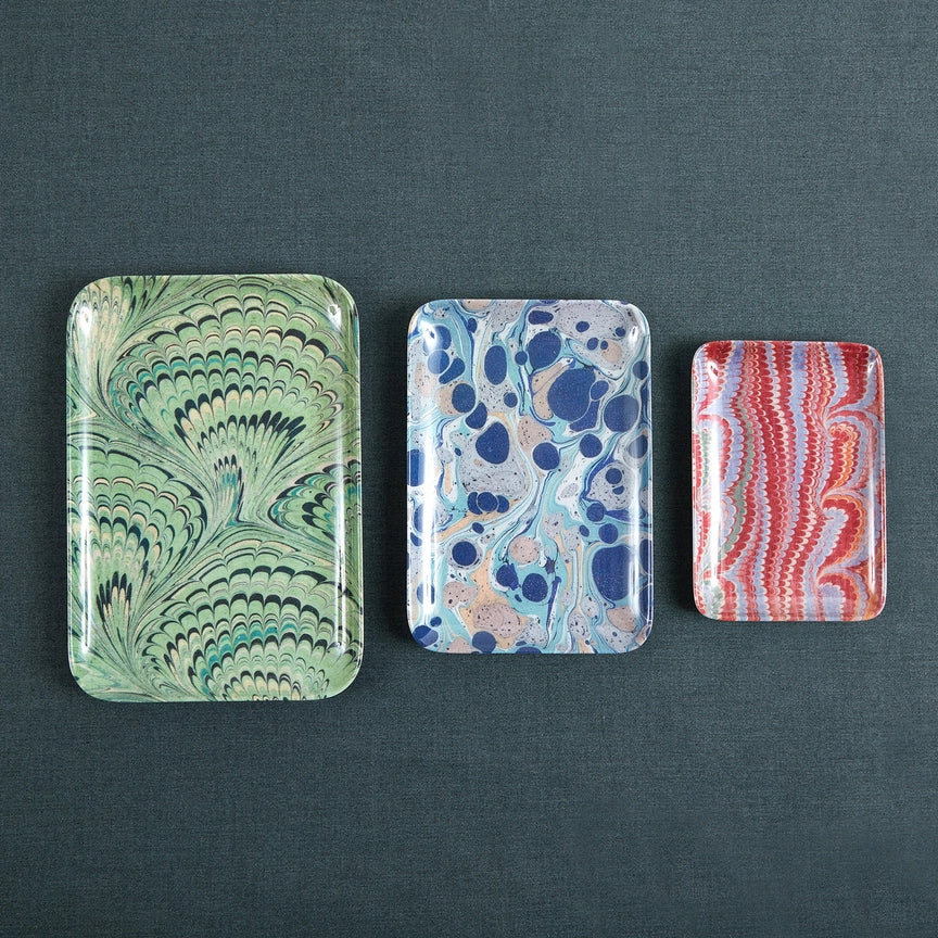 Marble Melamine Tray, Small