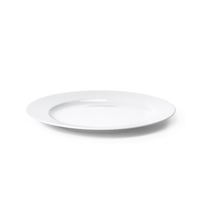 White Porcelain Dinner Plate, 8.3"