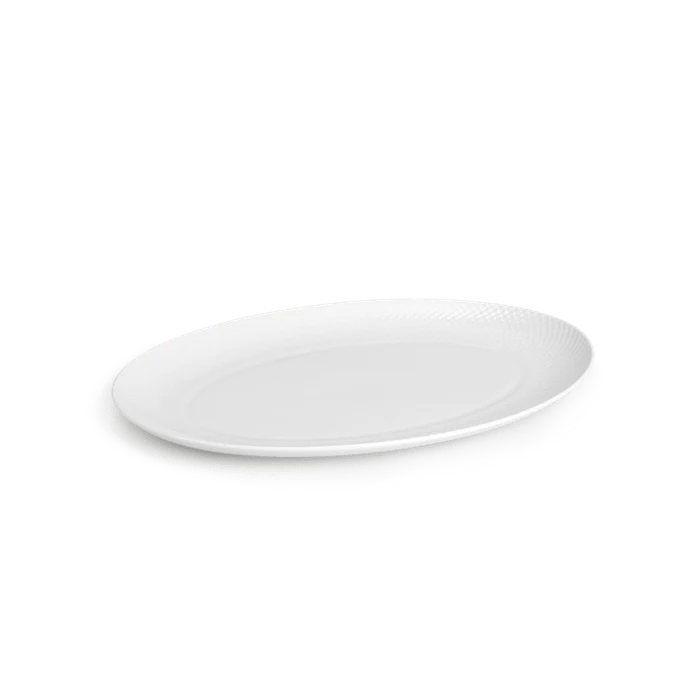 White Oval Porcelain Serving Dish, 13.8"