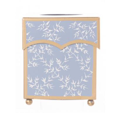 Sandrine Trellis Leaf Tissue Holder, Periwinkle