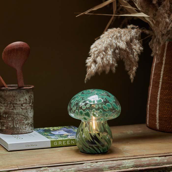 Little Mushroom Wireless Lamp, Forest Green