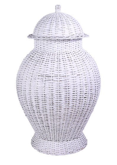 Dianna Wicker Jar, Multi Colors