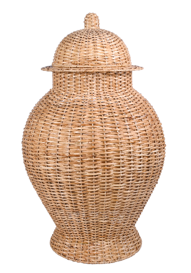 Dianna Wicker Jar, Multi Colors
