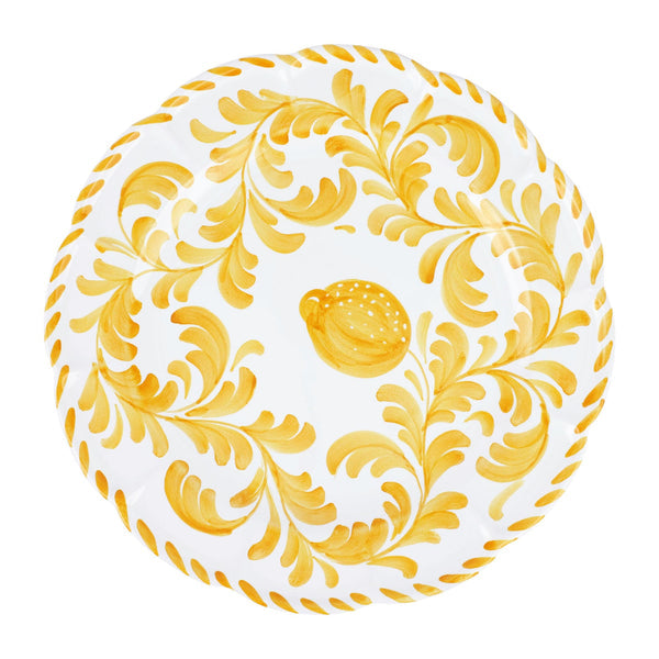 Vietri Arezzo Yellow Round Platter