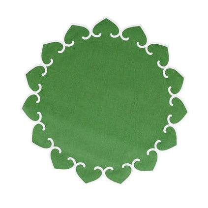 Vietri Tessuti Green Round Placemats, Set of 4