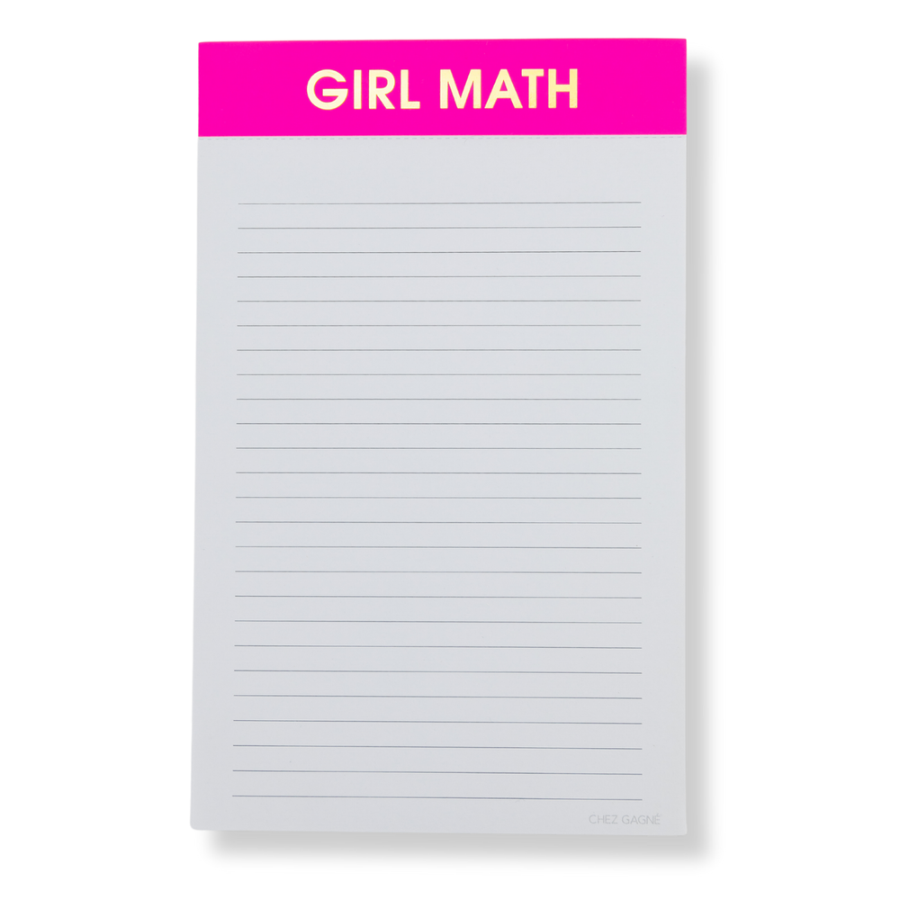 Lined Notepad, Girl Math