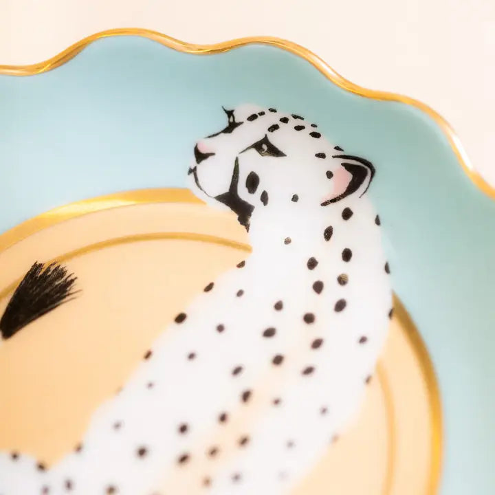 Cheetah Round Trinket Dish