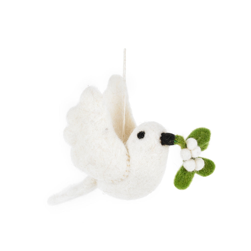 Peaceful Felt Dove Ornament