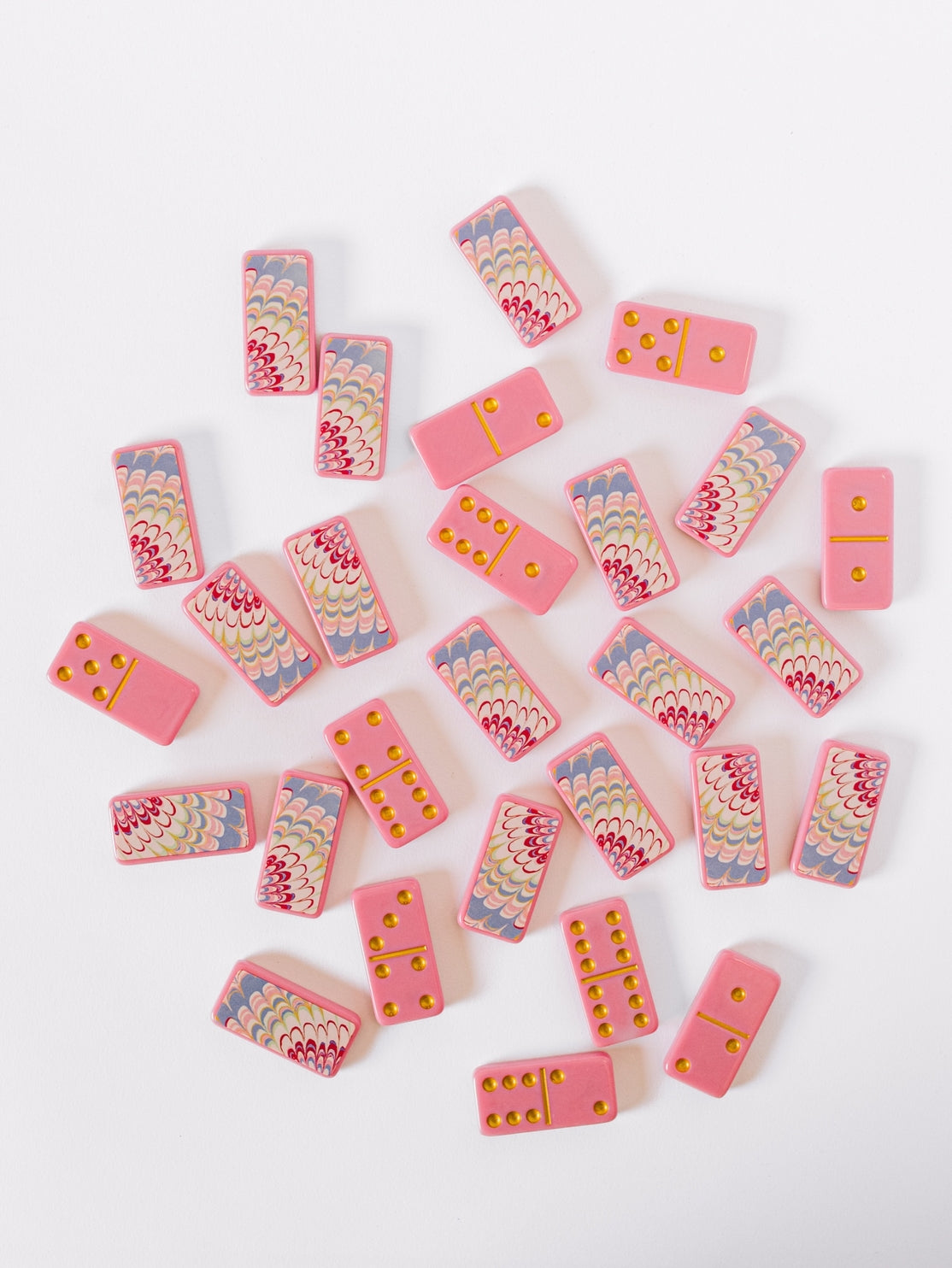 Marbled Colors Domino Set