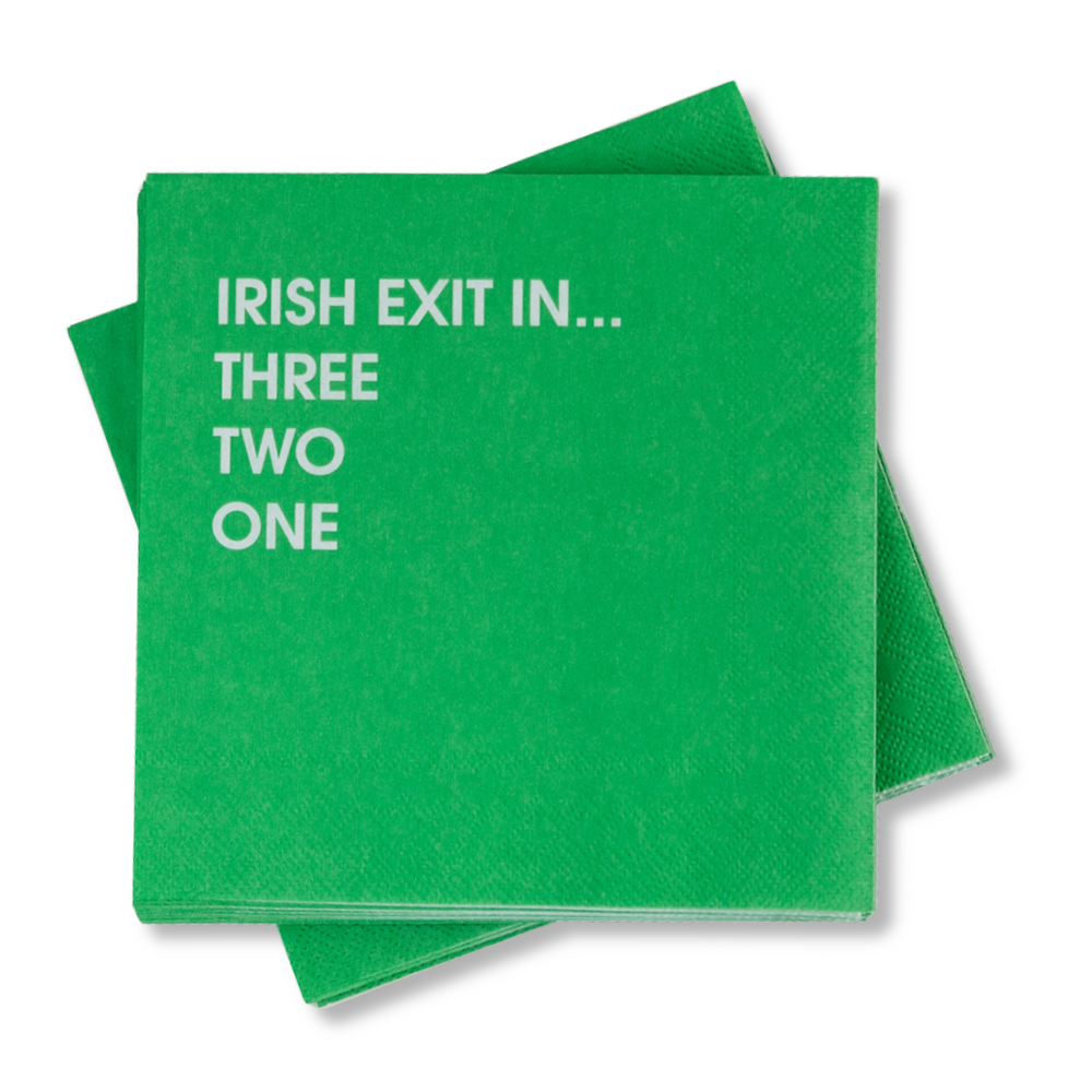 Irish Exit in 3, 2, 1, Cocktail Napkins