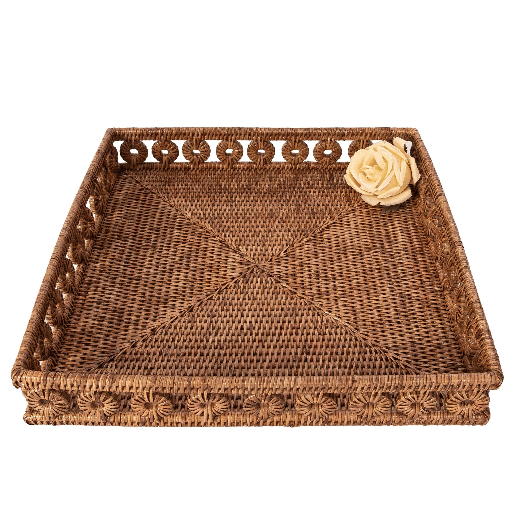 Diana Square Rattan Tray, Large