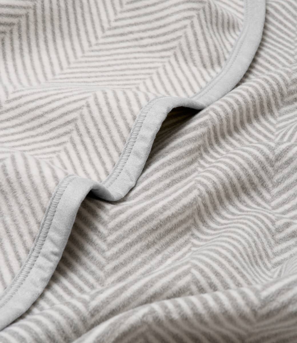 Harborview Herringbone Light Grey Blanket, Original