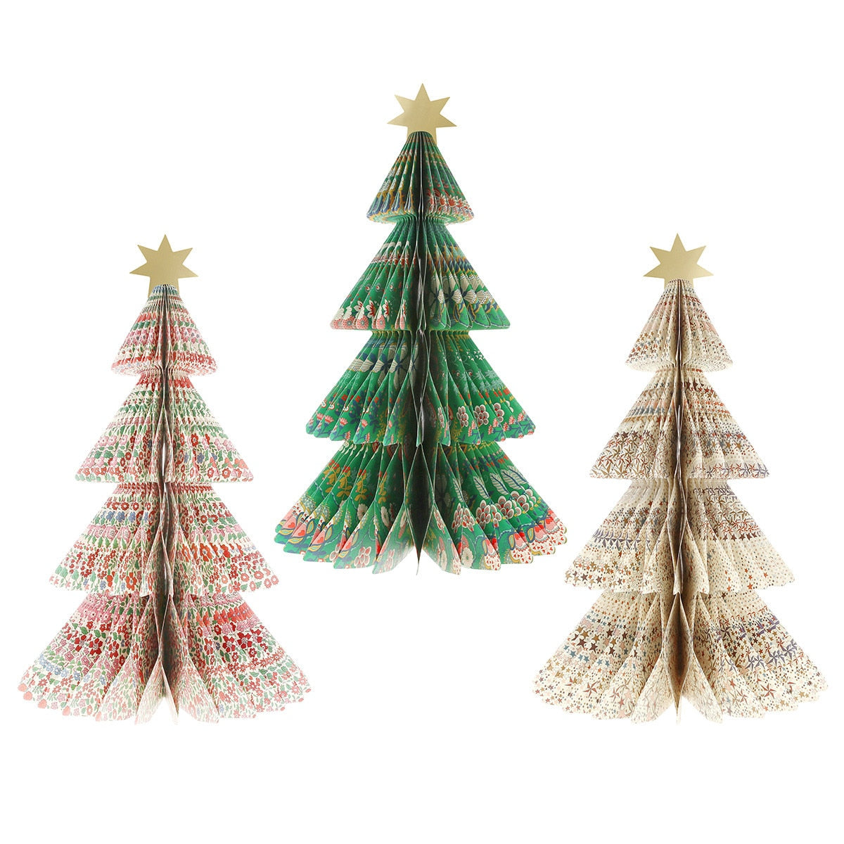 Meri Meri x Liberty Paper Honeycomb Trees, Set of 3