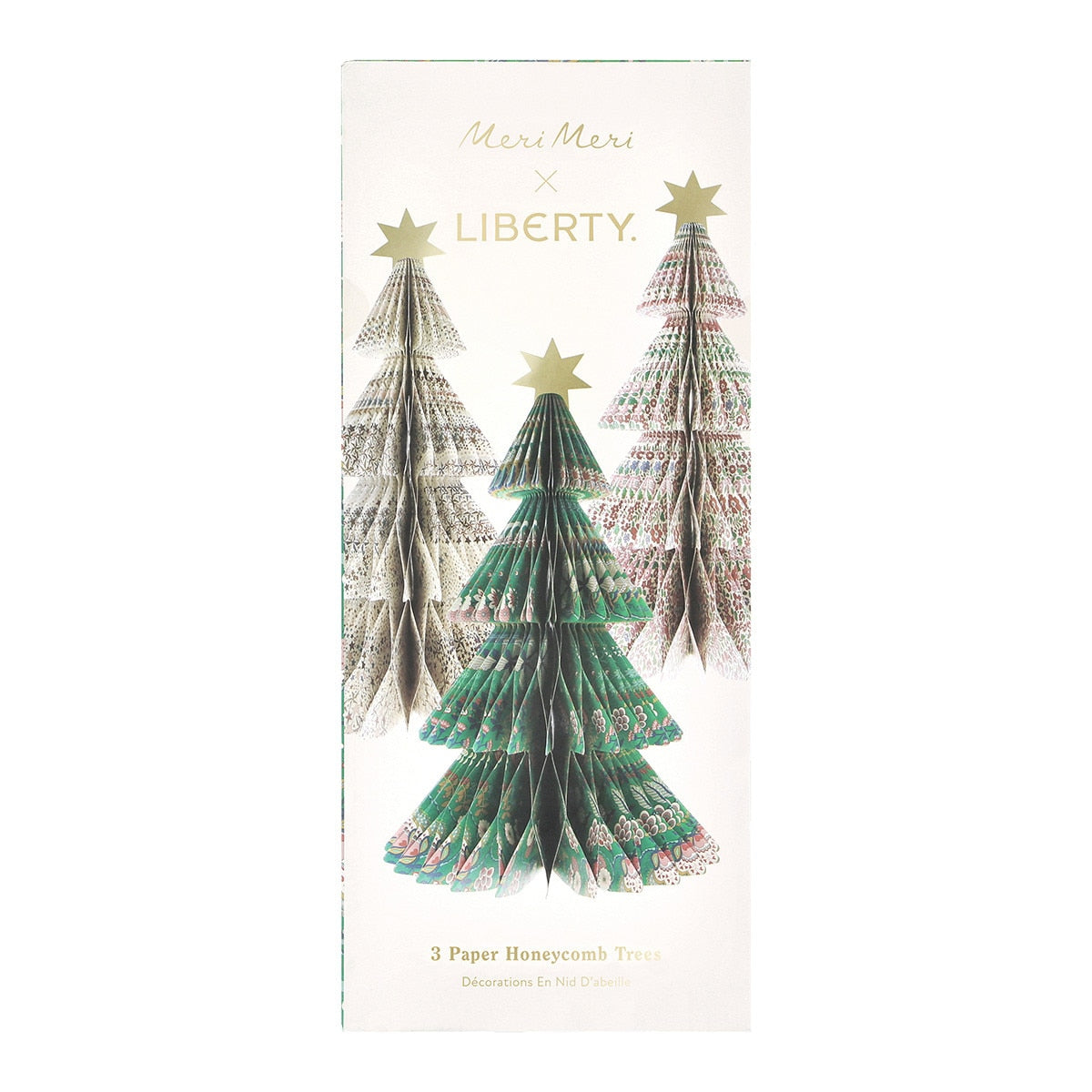 Meri Meri x Liberty Paper Honeycomb Trees, Set of 3