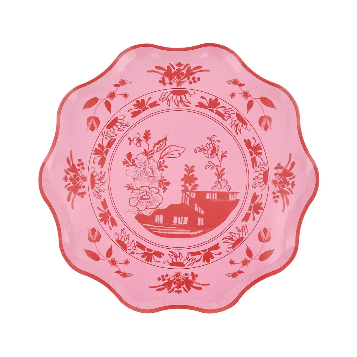 Pink Vintage Botanical Paper Side Plates