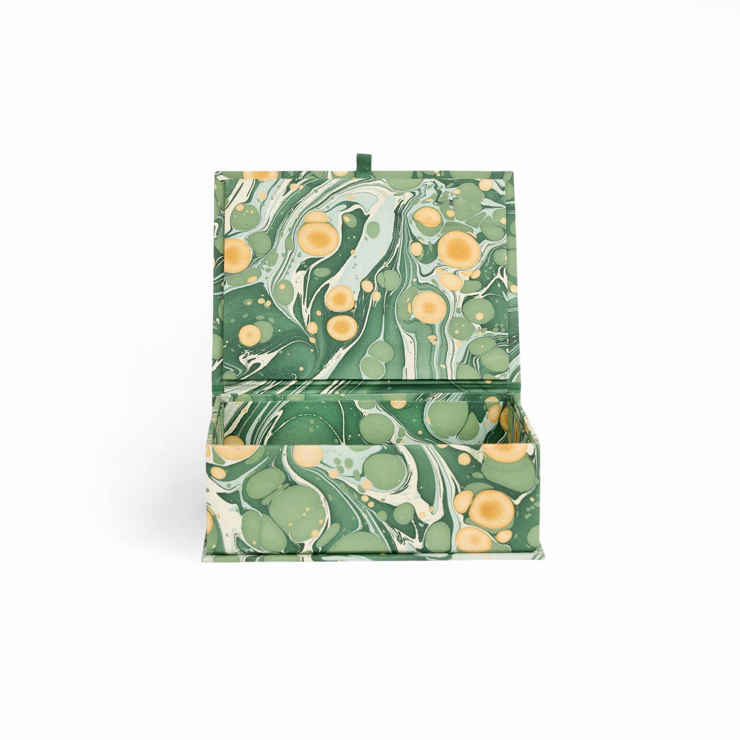 Benoit Boxes, Green & Gold Mix & Splatter, Set of 2