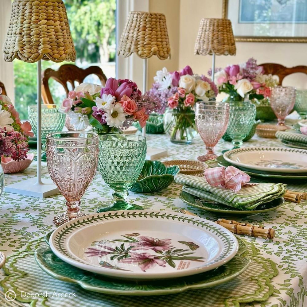 Bettina Light Green Gingham Placemats, Set of 4