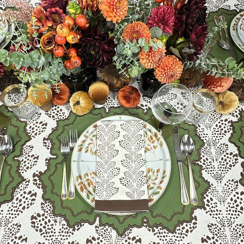 Whitley Placemat, Fern & Cocoa, Set of 4