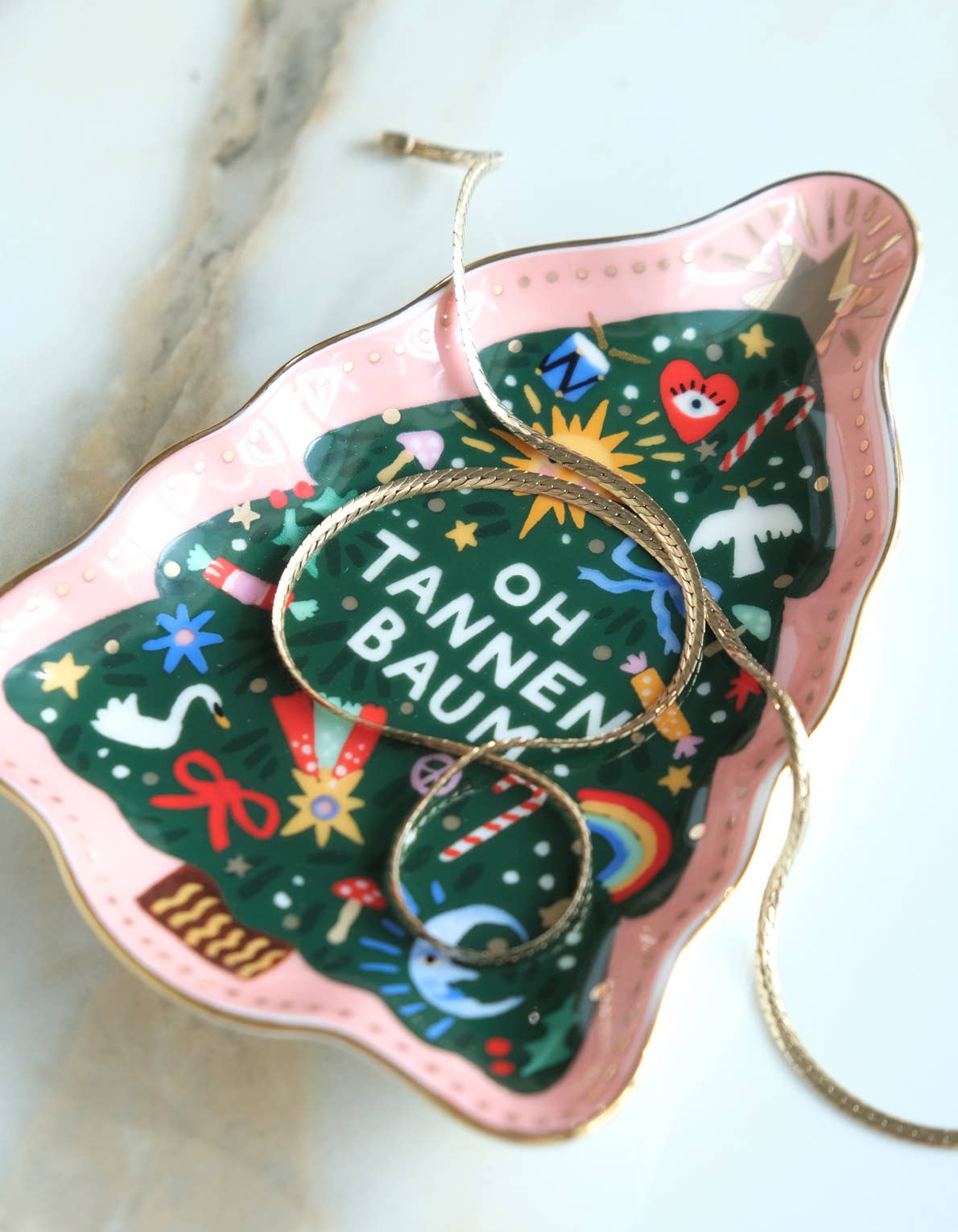 Oh Tannenbaum Porcelain Trinket Tray